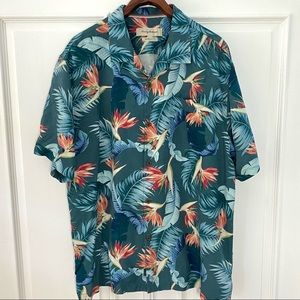 Tommy Bahama Tropical Bird Of Paradise Short Sleeve Button